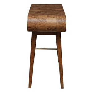 Uttermost Ledger Mid-century Console Table - Stylish Burl Veneer & Java Wood Design With Storage Solutions Woodtone Mdf Veneer Mappa Burl With Javawood 50041