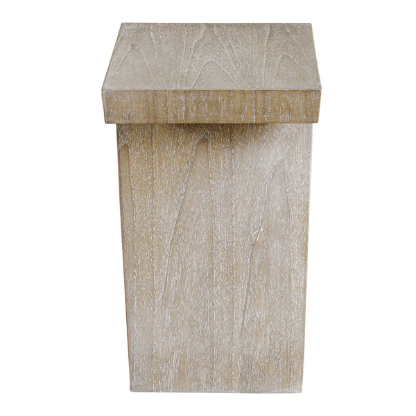 Uttermost Pruitt Modern Accent Table - Geometric Mindi Wood Design With Unique Angled Base & Warmth Woodtone Mindi Wood,Mdf & Mindi Veneer 50052