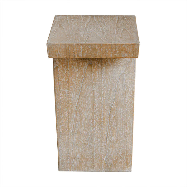 Uttermost Pruitt Modern Accent Table - Geometric Mindi Wood Design With Unique Angled Base & Warmth Woodtone Mindi Wood,Mdf & Mindi Veneer 50052