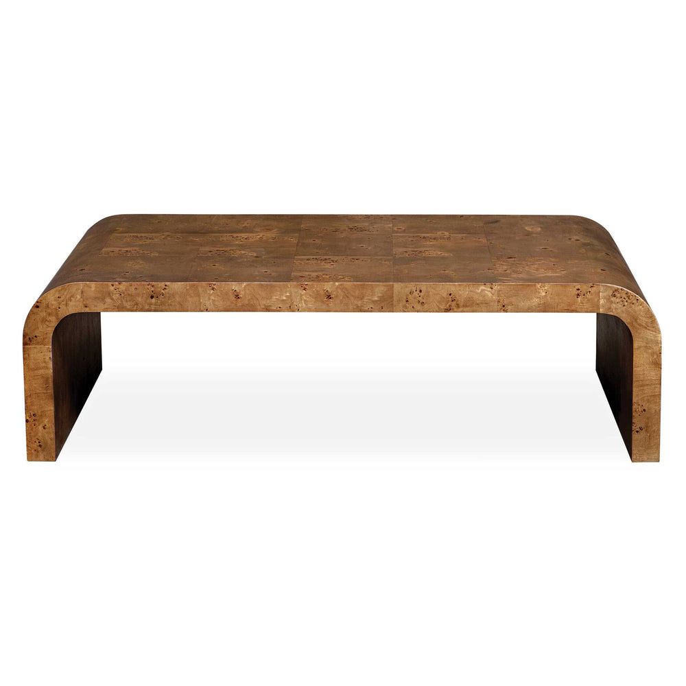 Uttermost Carraway Coffee Table - Sleek Curved Design With Stunning Burl Veneer For Modern Living Spaces Woodtone Mdf Veneer Mappa Burl And Plywood 50087