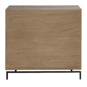 Uttermost Millard Curved 4 Drawer Chest - Stylish Mindi Wood Accent With Bronze Hardware & Modern Appeal Woodtone Mindi Wood And Mindi Veneer 50122