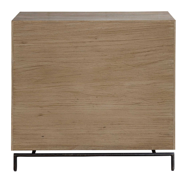 Uttermost Millard Curved 4 Drawer Chest - Stylish Mindi Wood Accent With Bronze Hardware & Modern Appeal Woodtone Mindi Wood And Mindi Veneer 50122