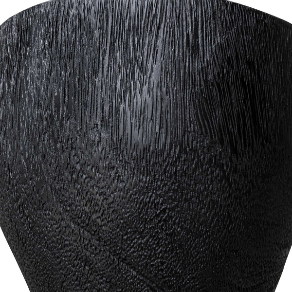 Uttermost Mattison Black Teakwood Drink Table - Unique Hourglass Design For Modern Sophistication Black Teak Wood 50146