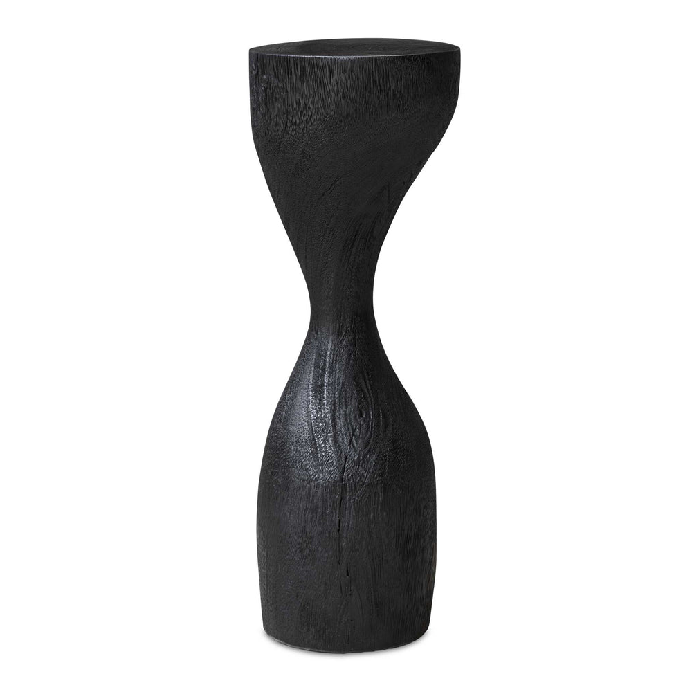 Uttermost Mattison Black Teakwood Drink Table - Unique Hourglass Design For Modern Sophistication Black Teak Wood 50146