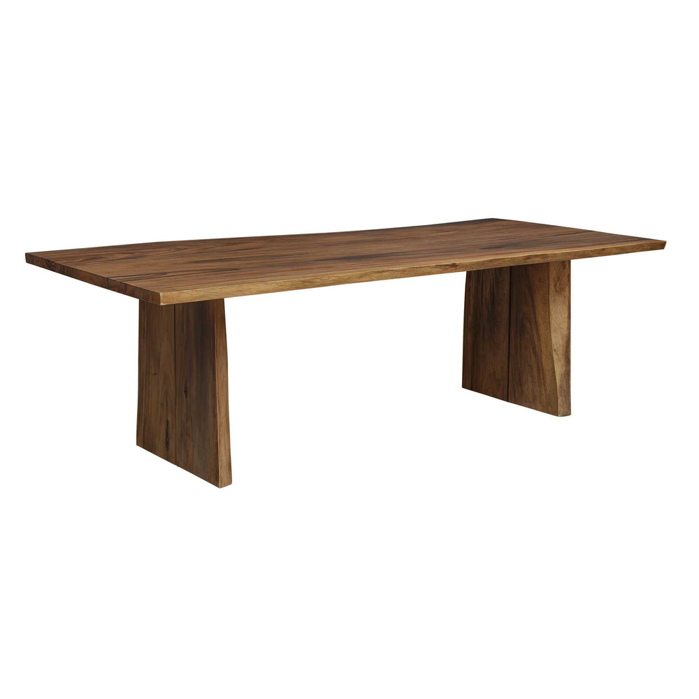Uttermost Glenmore Solid Suar Wood Dining Table - Handcrafted Live-edge Design For Your Home Woodtone Suar Wood And Metal Kd 50151