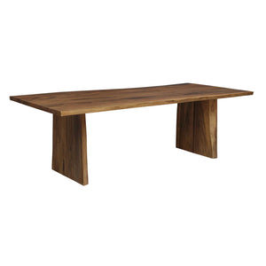 Uttermost Glenmore Solid Suar Wood Dining Table - Handcrafted Live-edge Design For Your Home Woodtone Suar Wood And Metal Kd 50151