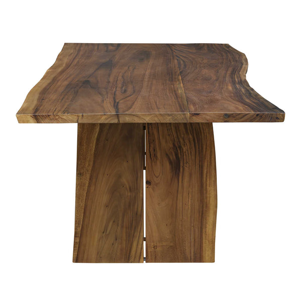 Uttermost Glenmore Solid Suar Wood Dining Table - Handcrafted Live-edge Design For Your Home Woodtone Suar Wood And Metal Kd 50151
