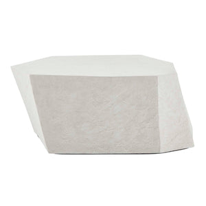 Uttermost Parra Limestone Outdoor Side Table - Asymmetrical Design For Indoor And Outdoor Elegance White Glass Fiber Reinforced Concrete 50143