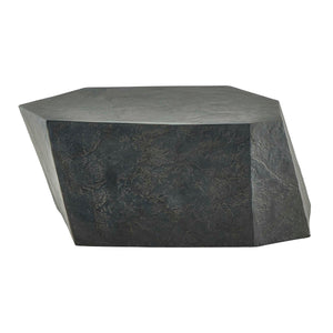 Uttermost Parra Limestone Outdoor Side Table - Asymmetrical Design For Indoor And Outdoor Elegance Black,Brown Glass Fiber Reinforced Concrete 50145