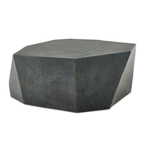Uttermost Parra Limestone Outdoor Side Table - Asymmetrical Design For Indoor And Outdoor Elegance Black,Brown Glass Fiber Reinforced Concrete 50145