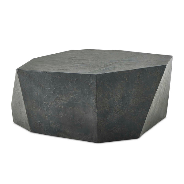Uttermost Parra Limestone Outdoor Side Table - Asymmetrical Design For Indoor And Outdoor Elegance Black,Brown Glass Fiber Reinforced Concrete 50145