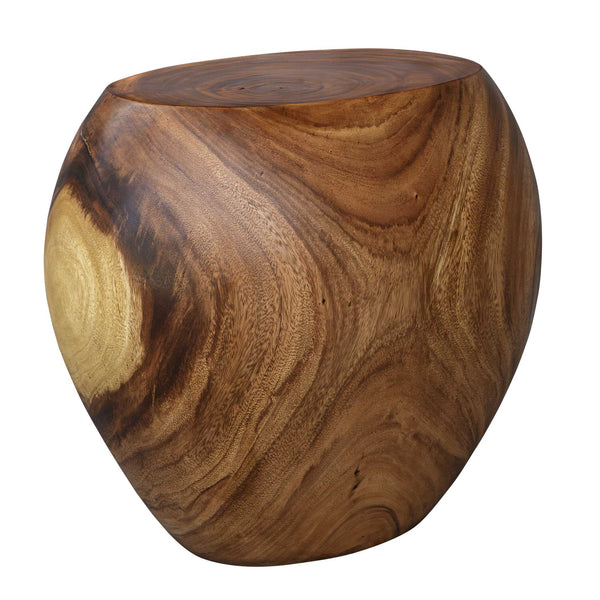 Uttermost Uttermost Lomas Handcrafted Suar Wood Accent Stool – Rustic Solid Wood Side Table, Unique Grain Warmth 50172