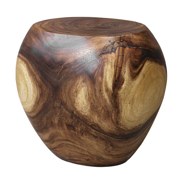 Uttermost Uttermost Lomas Handcrafted Suar Wood Accent Stool – Rustic Solid Wood Side Table, Unique Grain Warmth 50172