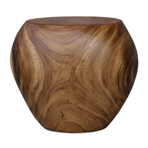Uttermost Uttermost Lomas Handcrafted Suar Wood Accent Stool – Rustic Solid Wood Side Table, Unique Grain Warmth 50172