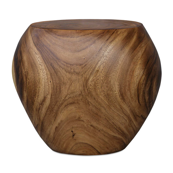 Uttermost Uttermost Lomas Handcrafted Suar Wood Accent Stool – Rustic Solid Wood Side Table, Unique Grain Warmth 50172