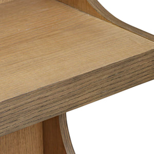 Uttermost Osrick Modern Etagere - Elegant Arched Design With Retro Charm, Crafted From Mindi Wood Woodtone Mdf Oak Veneer And Javamix Wood 50178