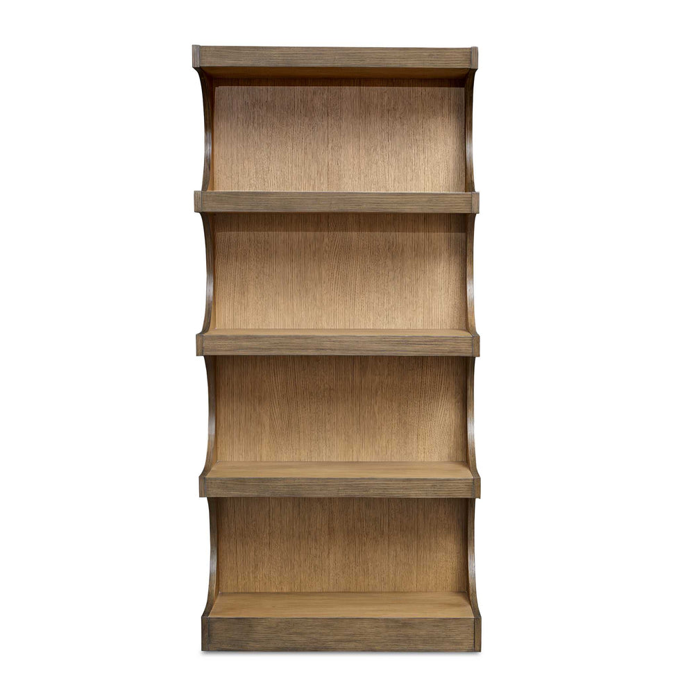 Uttermost Osrick Modern Etagere - Elegant Arched Design With Retro Charm, Crafted From Mindi Wood Woodtone Mdf Oak Veneer And Javamix Wood 50178