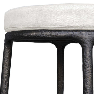 Uttermost Thayer Timeless Outdoor Counter Stool With Durable Cushion And Elegant Java Finish Black Aluminium Casting And Cushion 23931