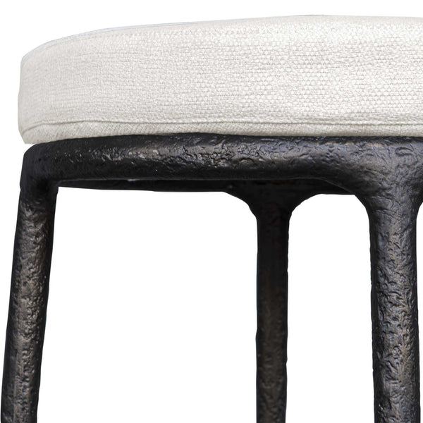 Uttermost Thayer Timeless Outdoor Counter Stool With Durable Cushion And Elegant Java Finish Black Aluminium Casting And Cushion 23931