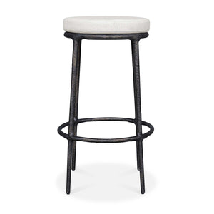 Uttermost Thayer Timeless Outdoor Counter Stool With Durable Cushion And Elegant Java Finish Black Aluminium Casting And Cushion 23931