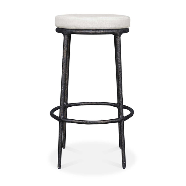 Uttermost Thayer Timeless Outdoor Counter Stool With Durable Cushion And Elegant Java Finish Black Aluminium Casting And Cushion 23931