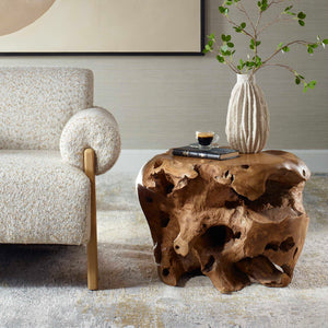 Uttermost Sola Outdoor Side Table - Handcrafted Natural Teak Design For Indoor/Outdoor Elegance Brown,Woodtone Teak Wood 50179