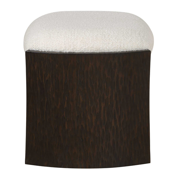 Uttermost Port Natural Small Bench - Modern Scandinavian Accent With Textured Upholstered Seat Brown,White Rubber Wood,Plywood,Fabric,Foam,Hardware 23921