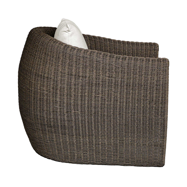 Uttermost Tropic Outdoor Lounge Chair - Stylish All-weather Wicker With Deep Cushions For Comfort Brown Metal And Wicker With Cushion 23932