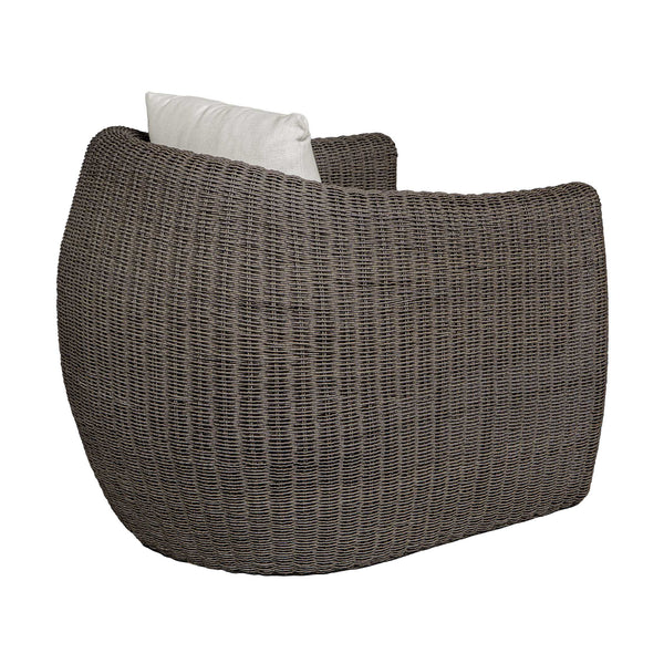 Uttermost Tropic Outdoor Lounge Chair - Stylish All-weather Wicker With Deep Cushions For Comfort Brown Metal And Wicker With Cushion 23932