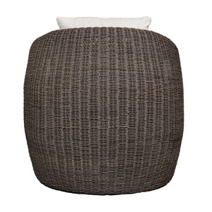 Uttermost Tropic Outdoor Lounge Chair - Stylish All-weather Wicker With Deep Cushions For Comfort Brown Metal And Wicker With Cushion 23932