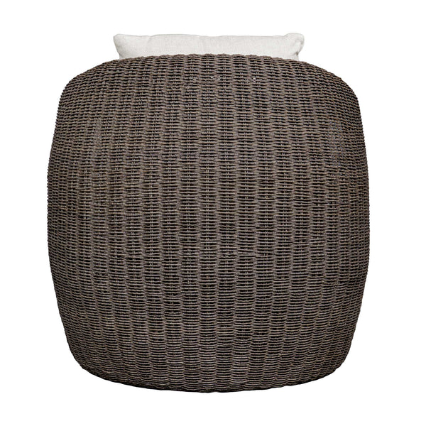 Uttermost Tropic Outdoor Lounge Chair - Stylish All-weather Wicker With Deep Cushions For Comfort Brown Metal And Wicker With Cushion 23932