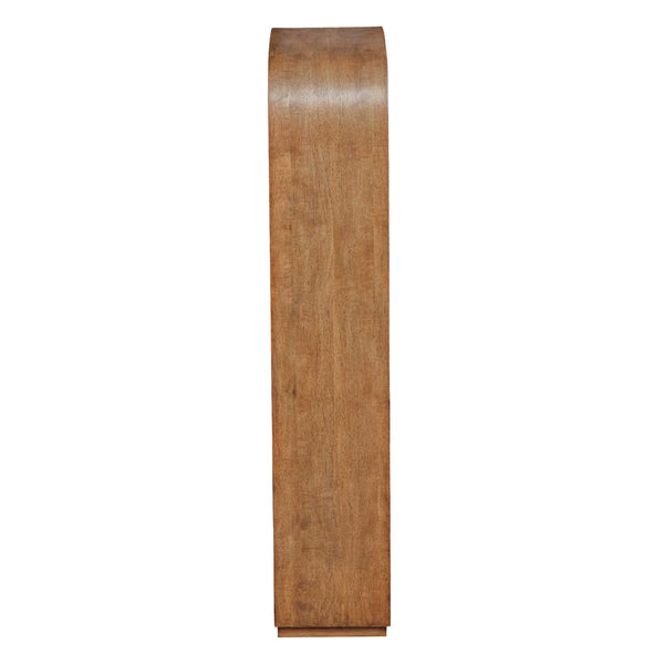 Uttermost Achley Arched Wooden Etagere - Minimalist Mango Veneer Design With Natural Wood Grain Woodtone Mdf Mango Veneer Adn Javamix Wood 50204