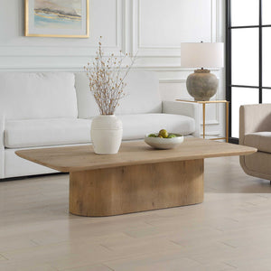 Uttermost Rustic Reclaimed Oak Coffee Table With Unique Grain And Curved Base For Timeless Elegance Woodtone Reclaimed Oak,Plywood 50170