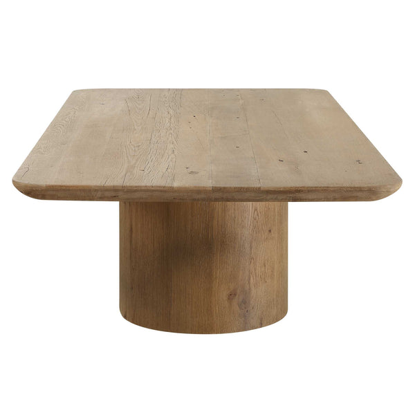 Uttermost Rustic Reclaimed Oak Coffee Table With Unique Grain And Curved Base For Timeless Elegance Woodtone Reclaimed Oak,Plywood 50170
