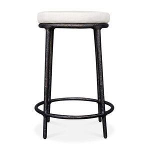 Uttermost Thayer Timeless Outdoor Counter Stool With Durable Cushion And Elegant Java Finish Black Aluminium Casting And Cushion 23930