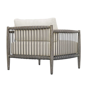 Uttermost Borneo Rustic Outdoor Dining Chair With Elegant Oyster White Cushions And Rope Accents Brown,Gray Mahogani Wood And Fabric Cloud Dancer 23944