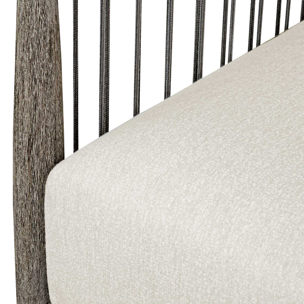 Uttermost Borneo Rustic Outdoor Dining Chair With Elegant Oyster White Cushions And Rope Accents Brown,Gray Mahogani Wood And Fabric Cloud Dancer 23944