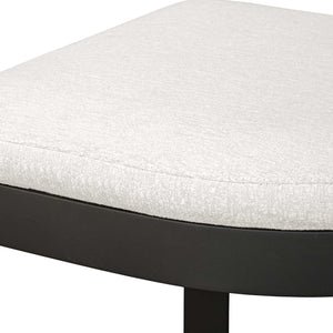 Uttermost Maude Outdoor Counter Stool – Stylish Industrial Design With Plush Comfort For Your Space Brown,Gray Stainless Steel And Fabric Cloud Dancer 23949