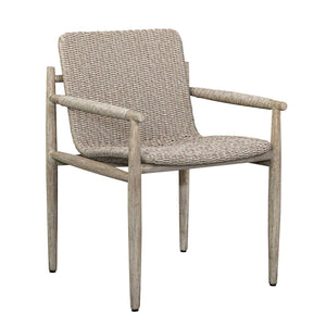 Uttermost Sumba Outdoor Dining Chair - Stylish All-weather Wicker With Durable Mahogany Frame Gray Mahogani Wood And Wicker 50182