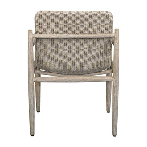 Uttermost Sumba Outdoor Dining Chair - Stylish All-weather Wicker With Durable Mahogany Frame Gray Mahogani Wood And Wicker 50182