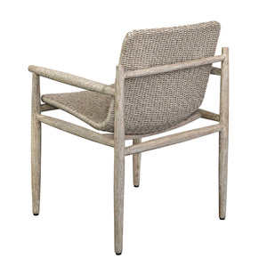 Uttermost Sumba Outdoor Dining Chair - Stylish All-weather Wicker With Durable Mahogany Frame Gray Mahogani Wood And Wicker 50182