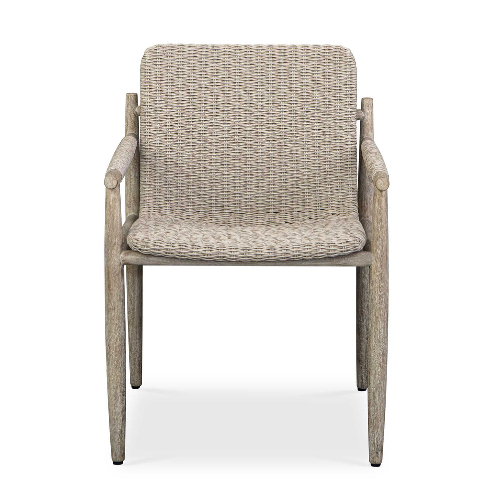 Uttermost Sumba Outdoor Dining Chair - Stylish All-weather Wicker With Durable Mahogany Frame Gray Mahogani Wood And Wicker 50182