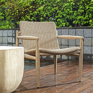 Uttermost Sumba Outdoor Dining Chair - Stylish All-weather Wicker With Durable Mahogany Frame Gray Mahogani Wood And Wicker 50183