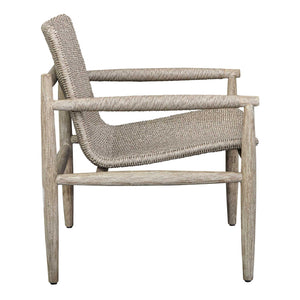 Uttermost Sumba Outdoor Dining Chair - Stylish All-weather Wicker With Durable Mahogany Frame Gray Mahogani Wood And Wicker 50183