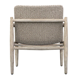Uttermost Sumba Outdoor Dining Chair - Stylish All-weather Wicker With Durable Mahogany Frame Gray Mahogani Wood And Wicker 50183