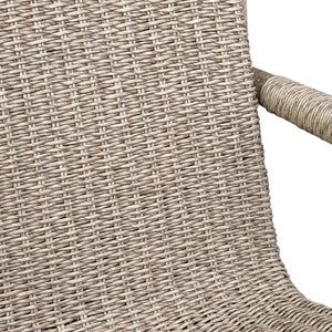 Uttermost Sumba Outdoor Dining Chair - Stylish All-weather Wicker With Durable Mahogany Frame Gray Mahogani Wood And Wicker 50183
