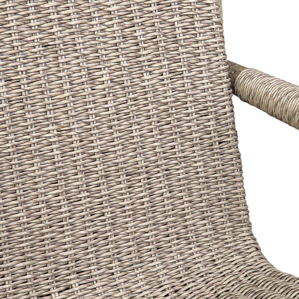 Uttermost Sumba Outdoor Dining Chair - Stylish All-weather Wicker With Durable Mahogany Frame Gray Mahogani Wood And Wicker 50183