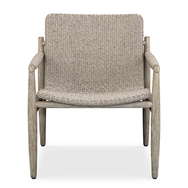 Uttermost Sumba Outdoor Dining Chair - Stylish All-weather Wicker With Durable Mahogany Frame Gray Mahogani Wood And Wicker 50183