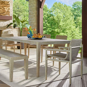 Uttermost Kirkham Solid Mahogany Outdoor Dining Table - Contemporary Farmhouse Style & Charm Woodtone Mahogani Wood 50189