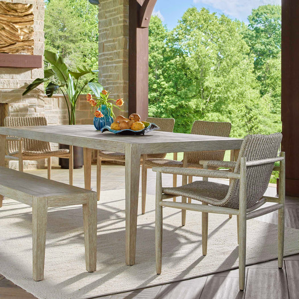 Uttermost Kirkham Solid Mahogany Outdoor Dining Table - Contemporary Farmhouse Style & Charm Woodtone Mahogani Wood 50189